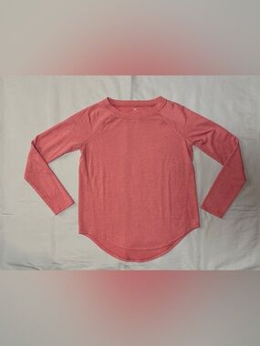 SO Hawaiian Coral Long Sleeve Scoop Neck Top XS